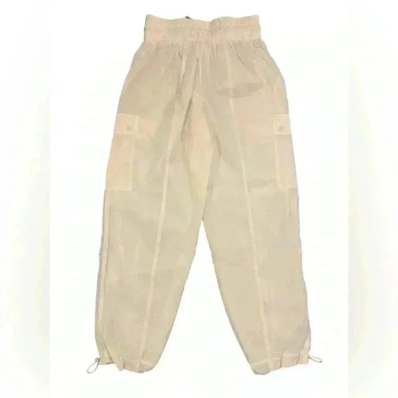 NWT Athleta x Alicia Keys Cream High Waist Utility Pants Cargo Joggers Size 2 - Picture 6 of 8